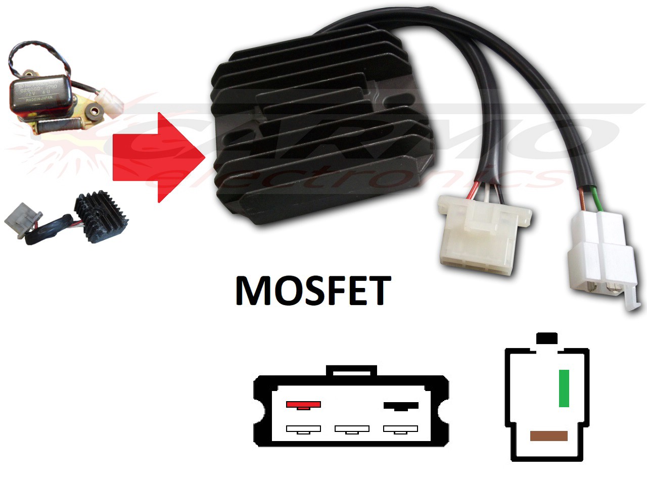 CARR381 - Yamaha XS MOSFET Régulateur de tension redresseur - Cliquez sur l'image pour la fermer