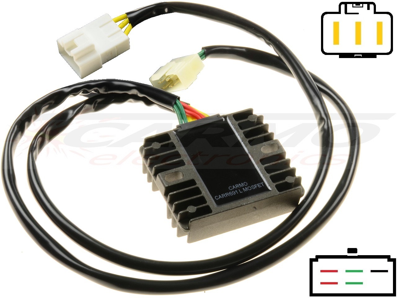 CARR694xx Honda CBR1100XX 2001 - 2006 MOSFET Régulateur de tension redresseur - Cliquez sur l'image pour la fermer