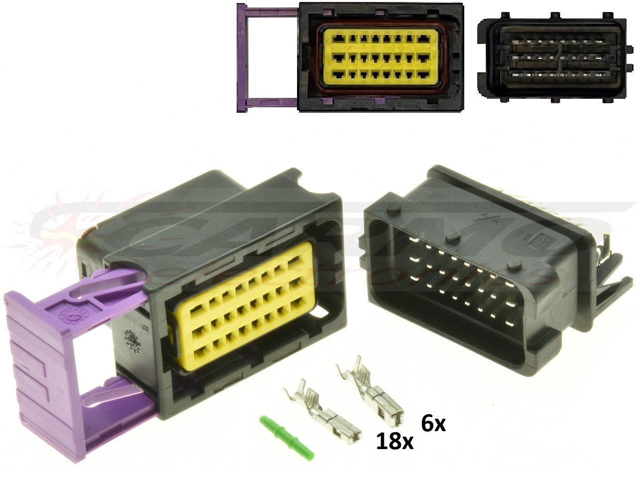 24 pôles ECU CDI ECM jeu de connecteurs moto noir - mâle femelle complet 211PC249S8005 - Cliquez sur l'image pour la fermer