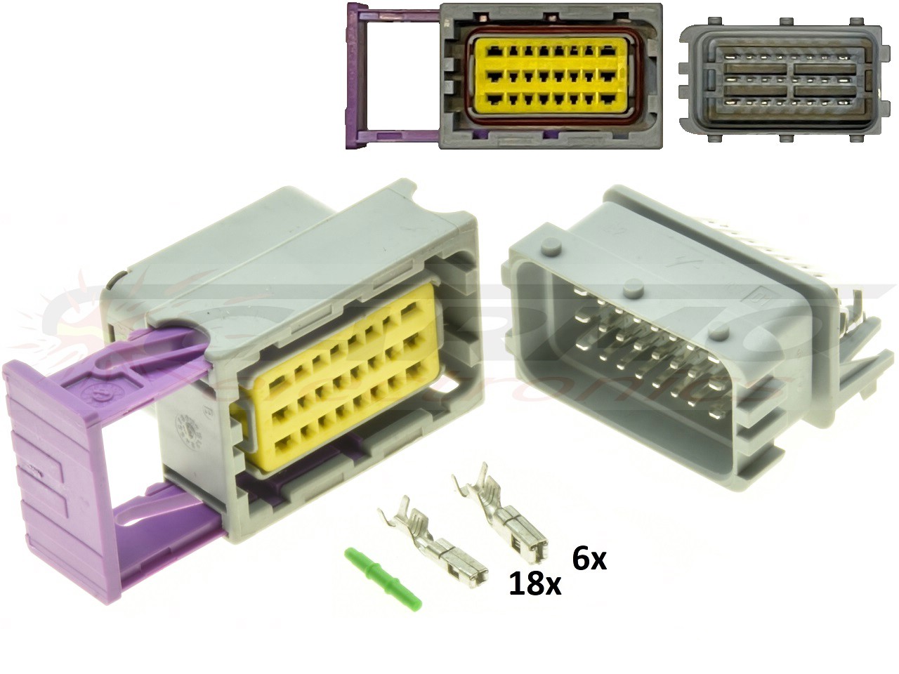 24 pôles ECU CDI ECM jeu de connecteurs moto Gris - mâle femelle complet 211PC249S8005 - Cliquez sur l'image pour la fermer