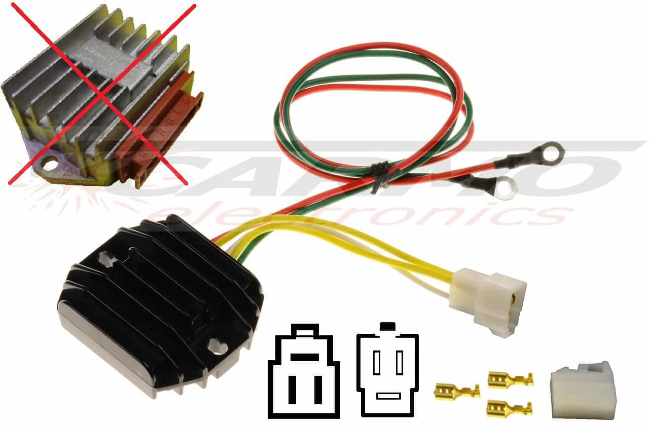 CARR5115 Rotax MOSFET Régulateur de tension redresseur (343620, 362001, 343152) + Contra - Cliquez sur l'image pour la fermer